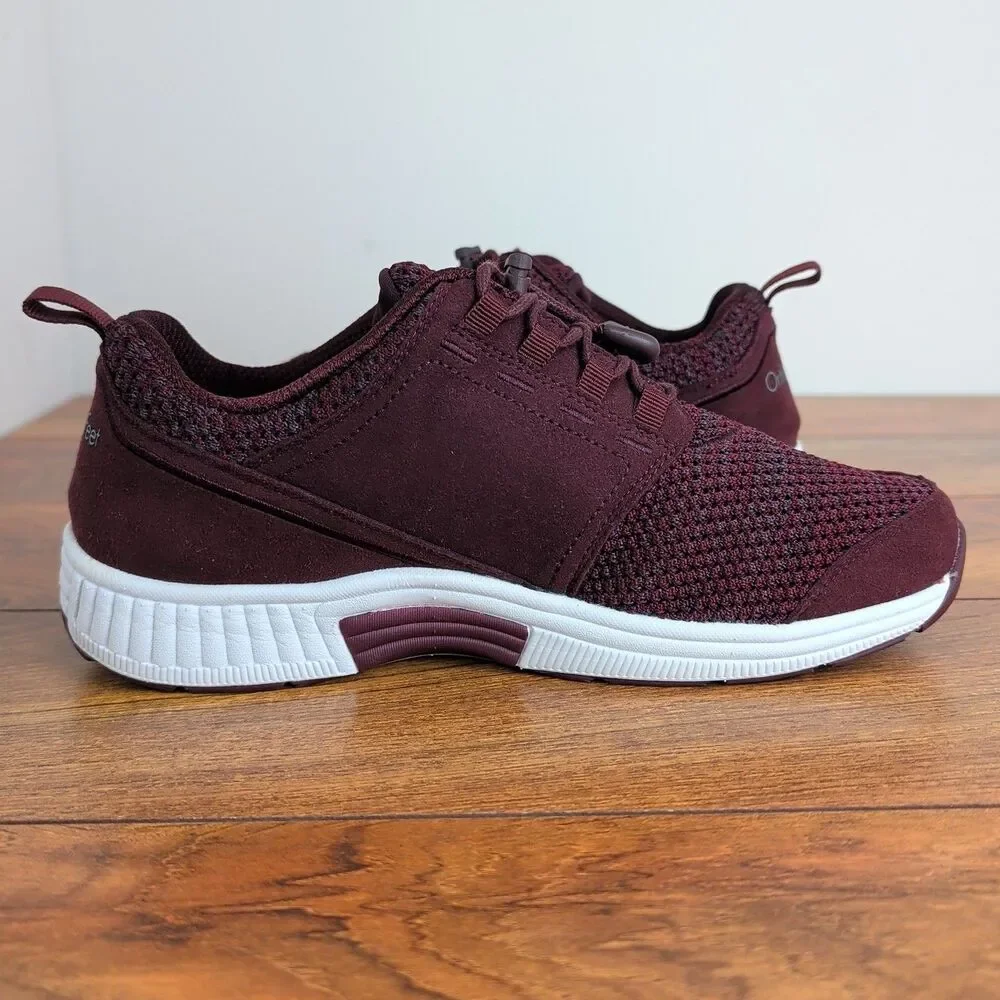Orthofeet Sneaker Shoes Women's Size 9 2E X-Wide US Red Mesh Casual Comfort Walk